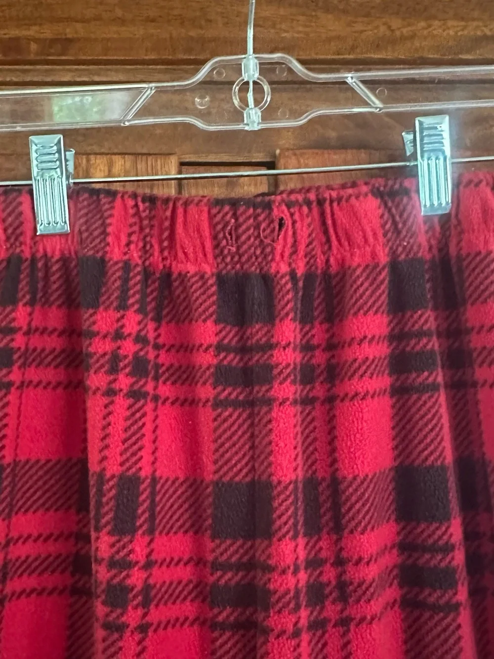 Holiday Time Red and Black Plaid Kids Pajama Bottoms